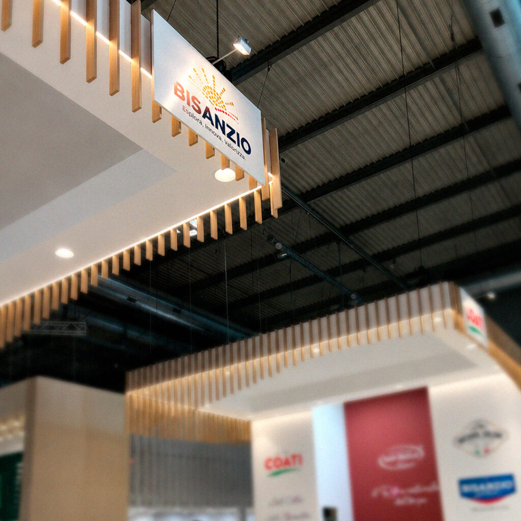 Marchio di Bisanzio posto sullo Stand a Tuttofood Milano 2026.