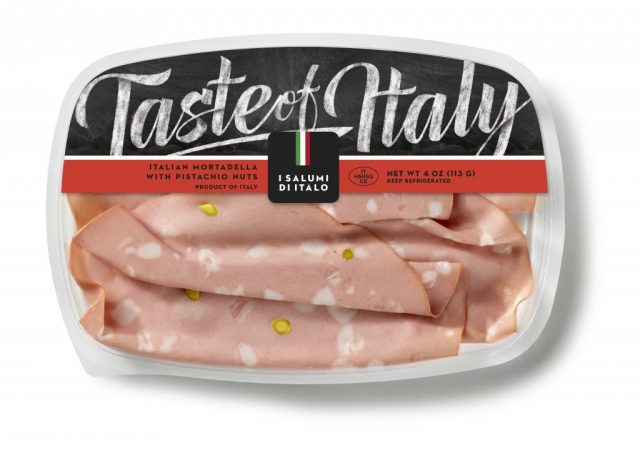 Menabò, agenzia di comunicazione a Forlì, per la linea “taste of Italy” di Veroni - Packaging mortadella con pistacchi