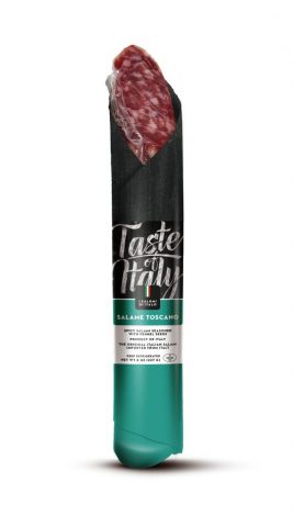Menabò, agenzia di comunicazione a Forlì, per la linea “taste of Italy” di Veroni - Packaging salame toscano piccolo
